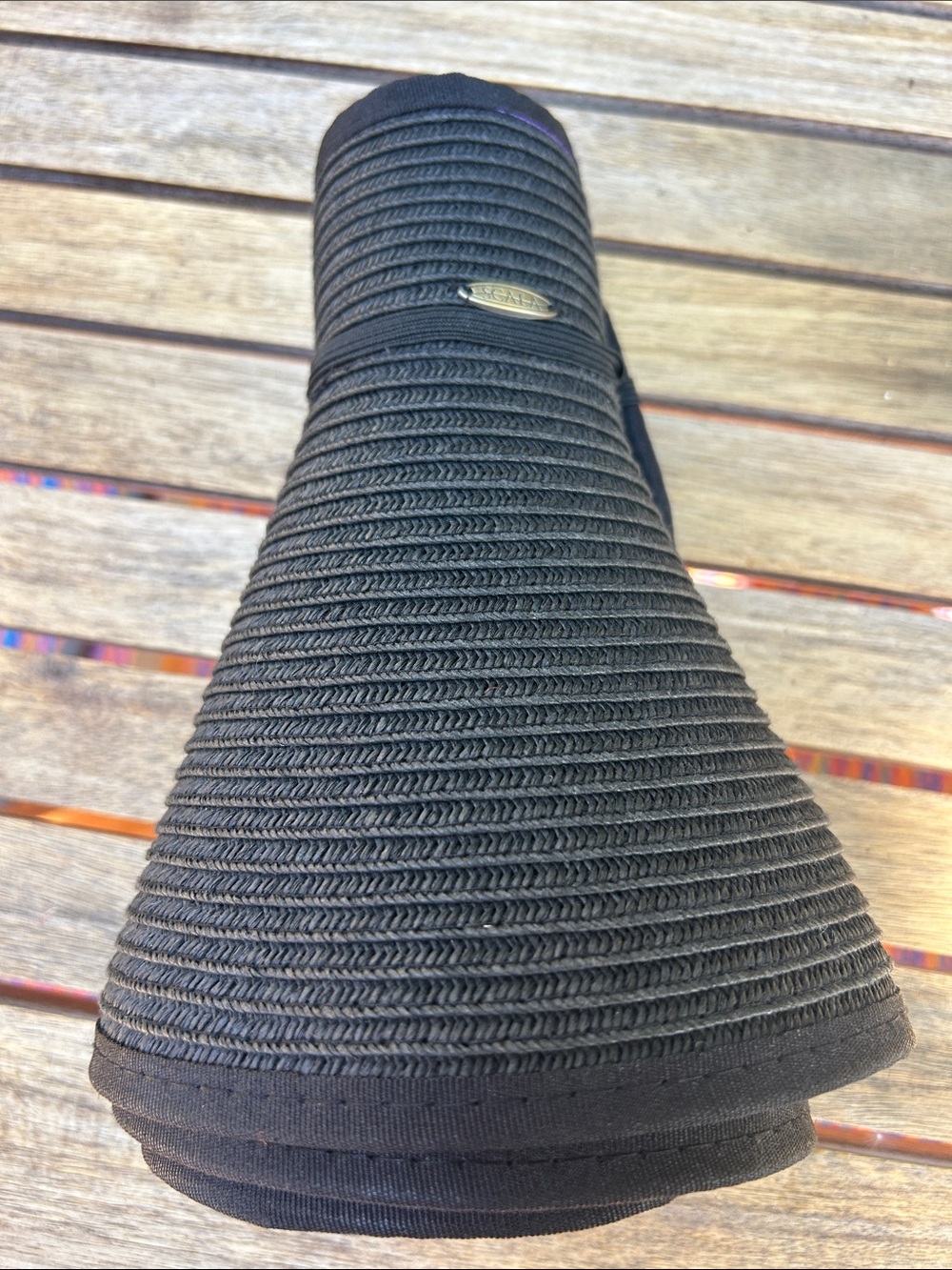 Scala Rolling Travel Black Visor Hat - excellent condition